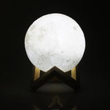 3D LED Moon Lamp – Touch Control, Warm & Cool White, Rechargeable, 8–20cm Sizes