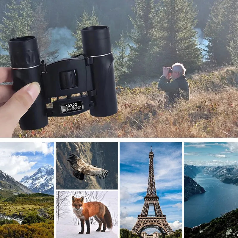 Compact 40x22 Professional Binoculars for Hunting & Wildlife Observation – Lightweight, 2000m Range, Ideal for Outdoor Adventures