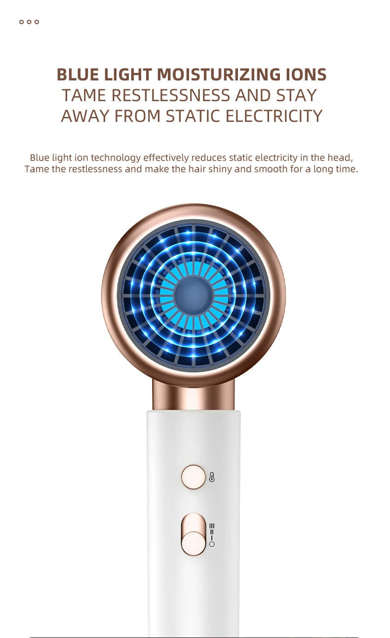 2400W Professional Hair Dryer with Cold & Hot Air - Ionic Technology for Salon-Quality Results - Fast Drying & Frizz Control