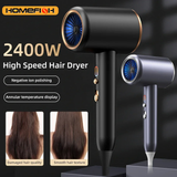 2400W Professional Hair Dryer with Cold & Hot Air - Ionic Technology for Salon-Quality Results - Fast Drying & Frizz Control