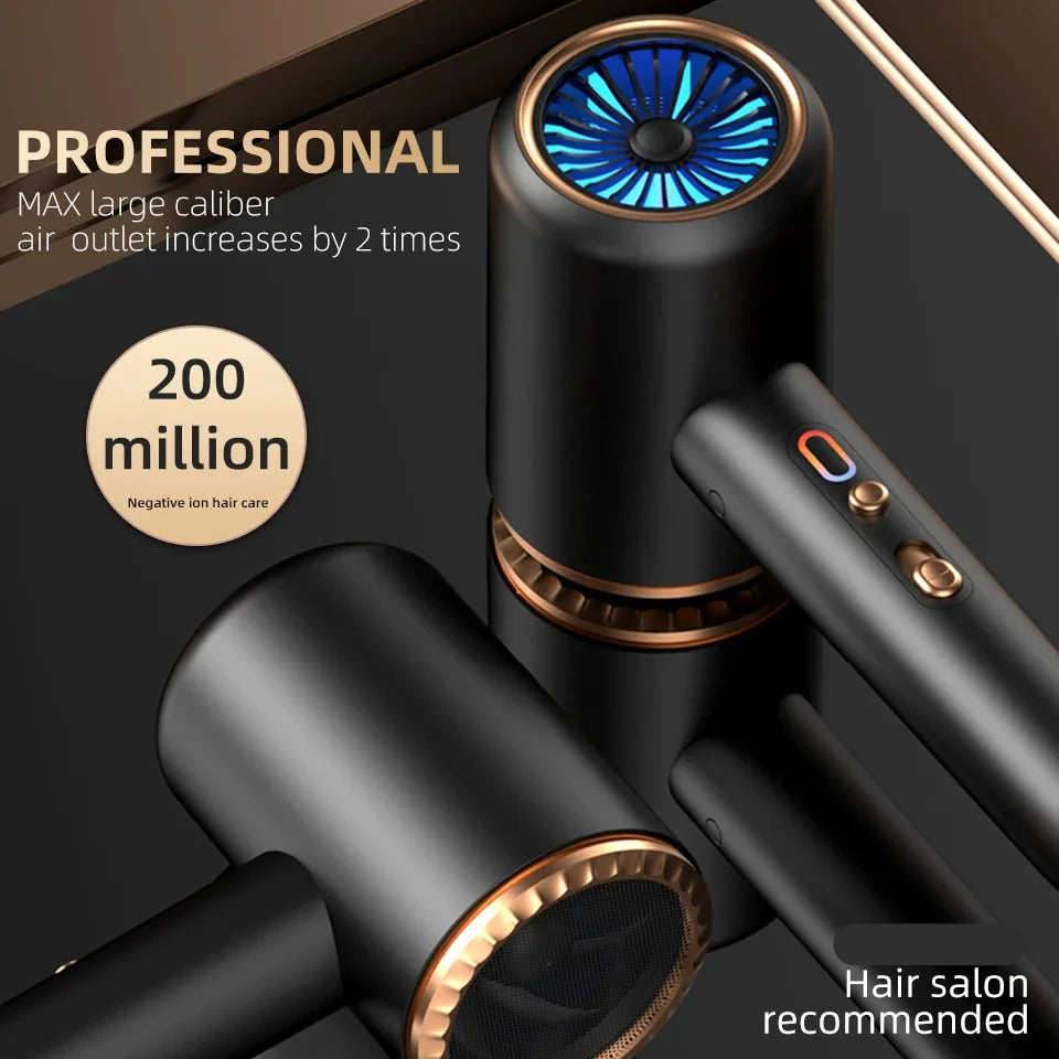 2400W Professional Hair Dryer with Cold & Hot Air - Ionic Technology for Salon-Quality Results - Fast Drying & Frizz Control