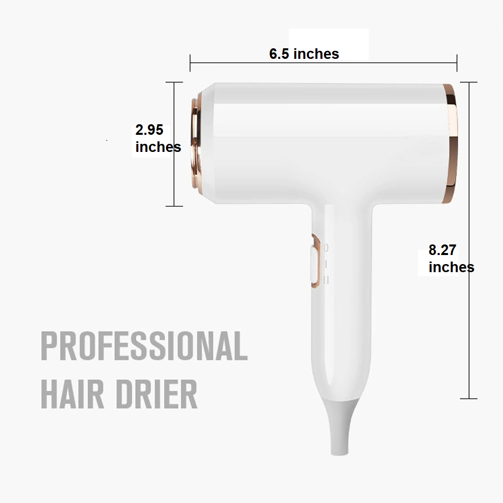 2400W Professional Hair Dryer with Cold & Hot Air - Ionic Technology for Salon-Quality Results - Fast Drying & Frizz Control