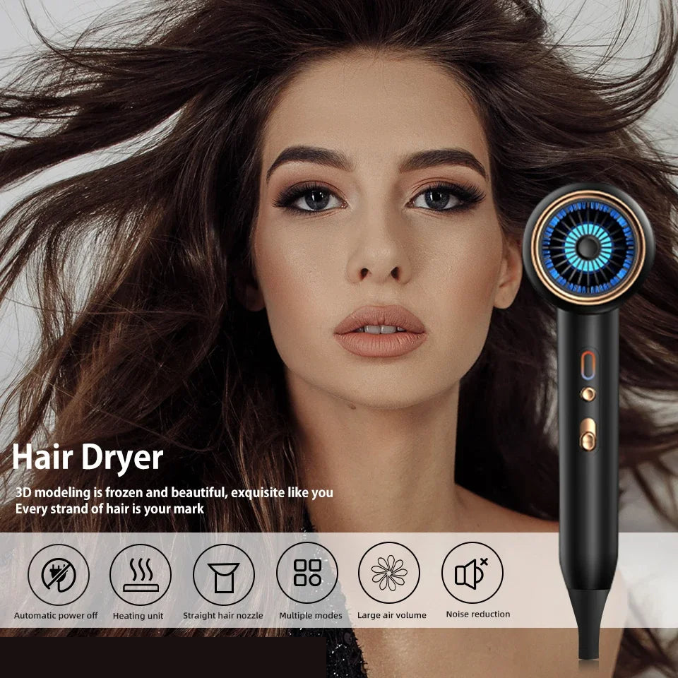2400W Professional Hair Dryer with Cold & Hot Air - Ionic Technology for Salon-Quality Results - Fast Drying & Frizz Control