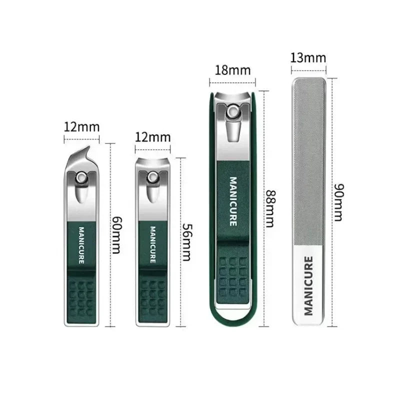 Professional Premium Stainless Steel Nail Clippers Set - Ergonomic Design, Precision Cutting, Rust-Resistant, Ideal for Home & Salon Use
