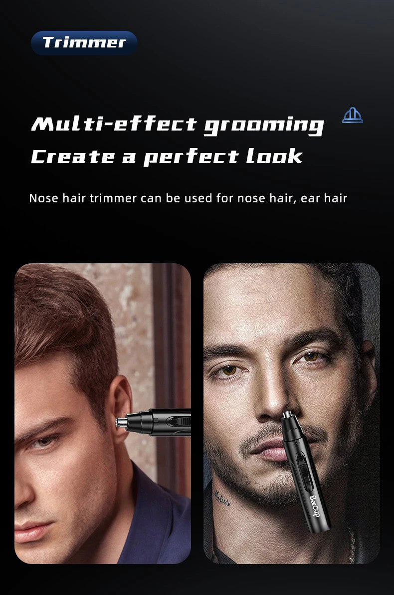 Rechargeable Professional Painless Nose & Ear Hair Trimmer for Men & Women - Precision Grooming Tool