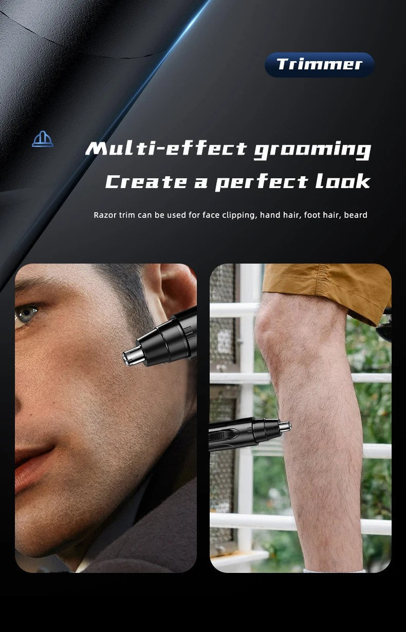 Rechargeable Professional Painless Nose & Ear Hair Trimmer for Men & Women - Precision Grooming Tool