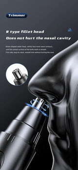 Rechargeable Professional Painless Nose & Ear Hair Trimmer for Men & Women - Precision Grooming Tool