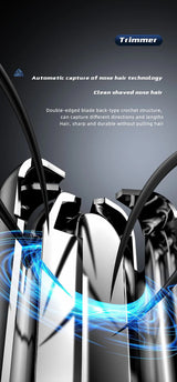 Rechargeable Professional Painless Nose & Ear Hair Trimmer for Men & Women - Precision Grooming Tool
