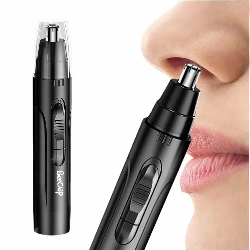 Rechargeable Professional Painless Nose & Ear Hair Trimmer for Men & Women - Precision Grooming Tool