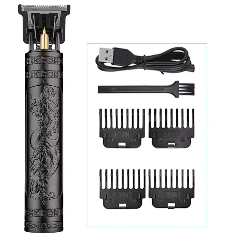 Vintage Style Professional Rechargeable Hair Clipper - Precision Trimming & Grooming Tool