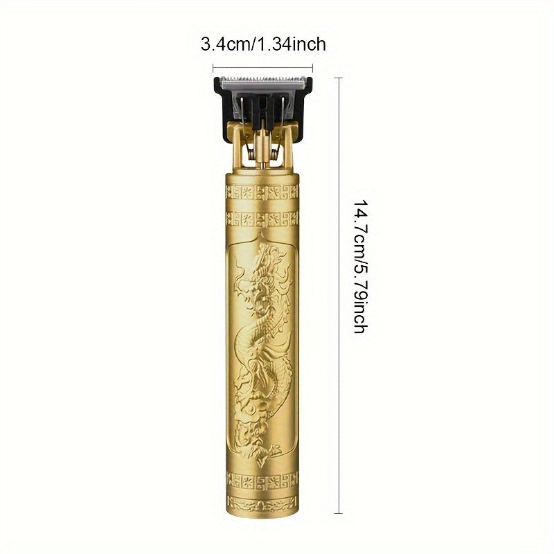 Vintage Style Professional Rechargeable Hair Clipper - Precision Trimming & Grooming Tool