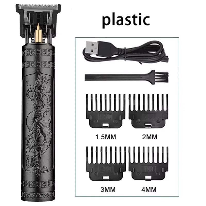 Vintage Style Professional Rechargeable Hair Clipper - Precision Trimming & Grooming Tool
