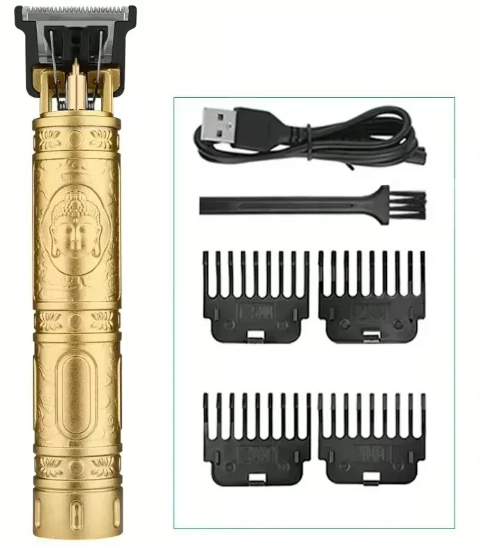 Vintage Style Professional Rechargeable Hair Clipper - Precision Trimming & Grooming Tool