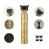 Vintage Style Professional Rechargeable Hair Clipper - Precision Trimming & Grooming Tool