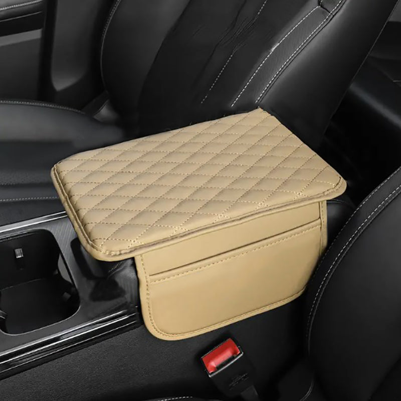 Premium PU Leather Car Armrest Mat - Non-Slip, Durable & Easy to Clean Vehicle Armrest Cover