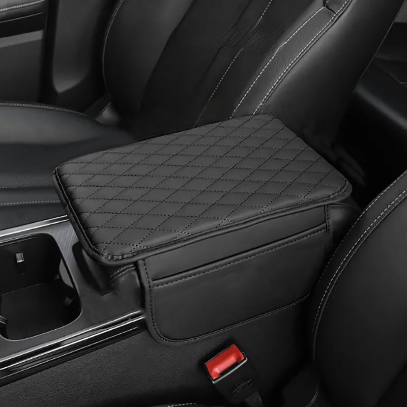 Premium PU Leather Car Armrest Mat - Non-Slip, Durable & Easy to Clean Vehicle Armrest Cover