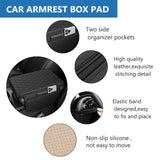 Premium PU Leather Car Armrest Mat - Non-Slip, Durable & Easy to Clean Vehicle Armrest Cover
