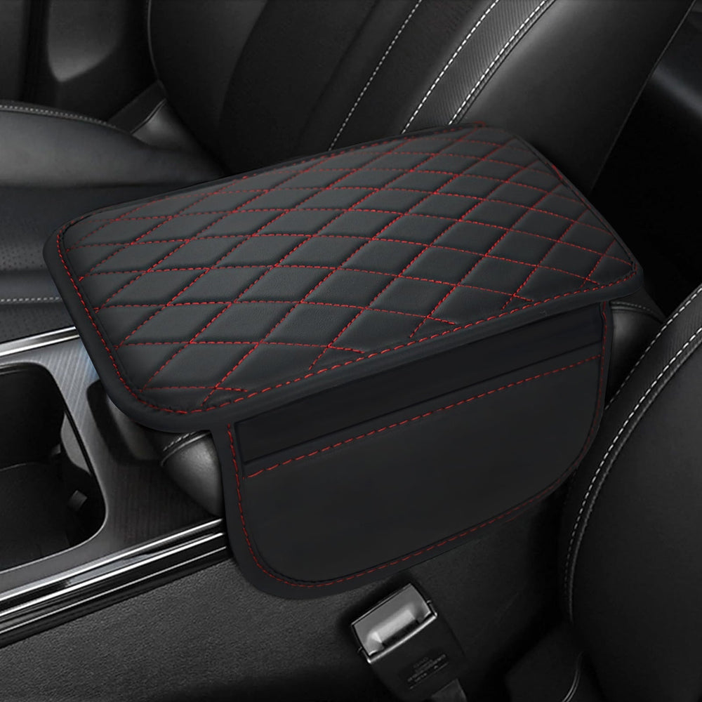 Premium PU Leather Car Armrest Mat - Non-Slip, Durable & Easy to Clean Vehicle Armrest Cover