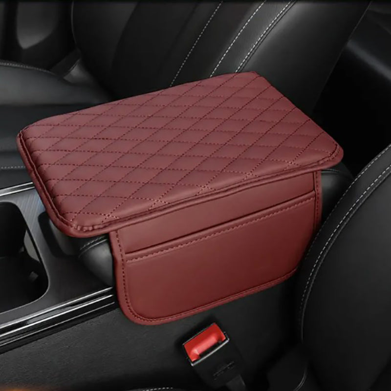 Premium PU Leather Car Armrest Mat - Non-Slip, Durable & Easy to Clean Vehicle Armrest Cover