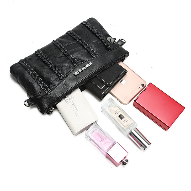 Stylish PU Leather Women's Crossbody Clutch Bag - Spacious Interior for Essentials