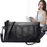 Stylish PU Leather Women's Crossbody Clutch Bag - Spacious Interior for Essentials