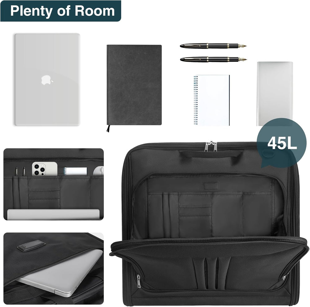 Foldable Waterproof Travel Garment Bag - Compact Carry-On Suit Organizer with Adjustable Strap