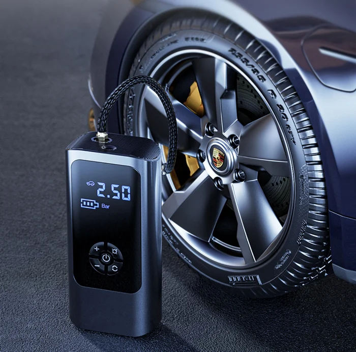Cordless Tire Air Compressor – 150 PSI, 8000mAh Battery & Digital Display