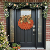 Felt Pumpkin Halloween Fall Wreath