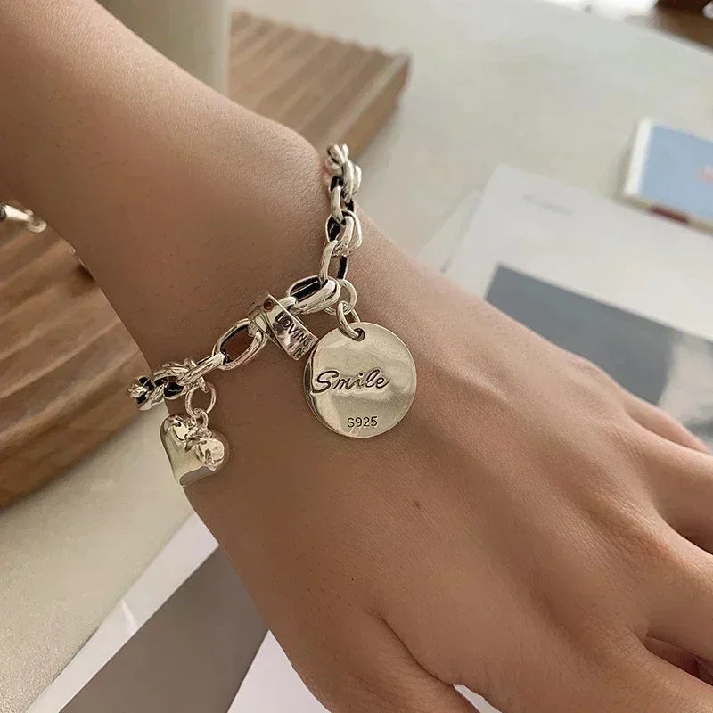 Bold Punk Passion Silver Cuff Bracelet | Stylish Statement Jewelry for Trendsetters