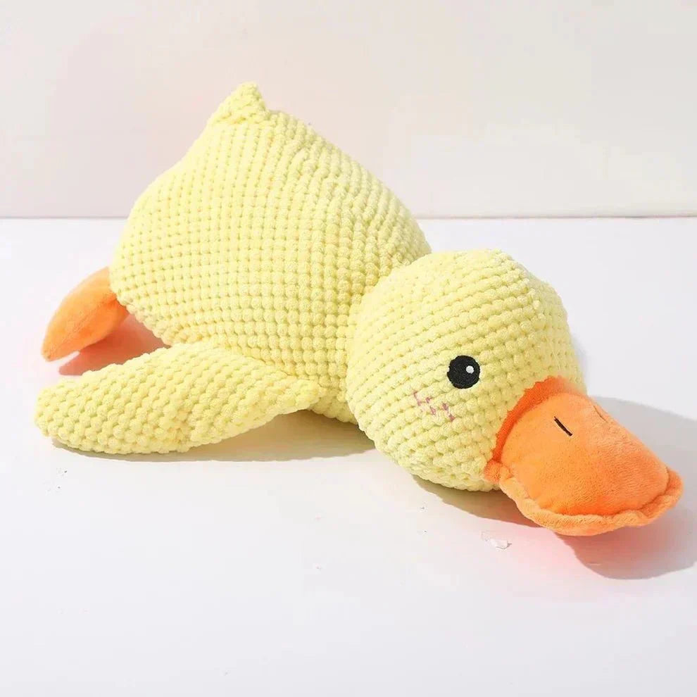 Squeaky Duck Dog Toy – Plush Material, Quacking Sound & Interactive Play