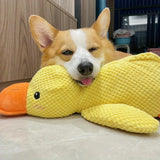 Squeaky Duck Dog Toy – Plush Material, Quacking Sound & Interactive Play