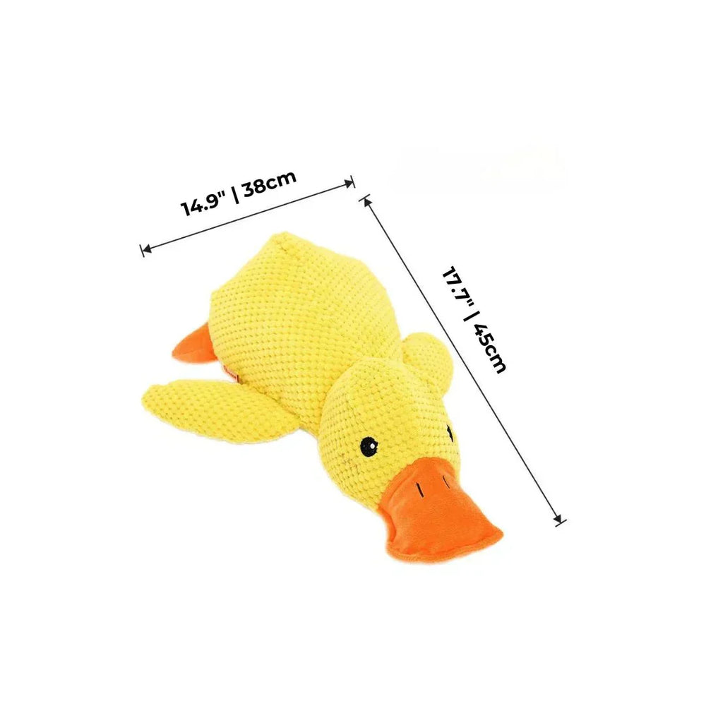 Squeaky Duck Dog Toy – Plush Material, Quacking Sound & Interactive Play