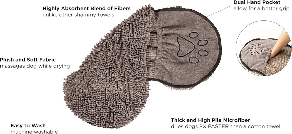 Ultra-Absorbent Quick-Drying Microfiber Dog Towel - Soft, Lightweight & Fast-Drying Pet Towel for Dogs