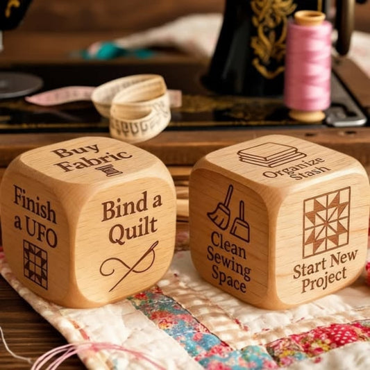 Quilting Decision Dice – Solid Wood Craft, Sewing Tool & Unique Quilter Gift