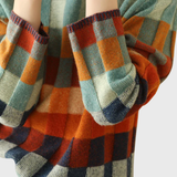 Rachele Color-Block Crew Neck Sweater for Women - Stylish & Cozy Knitwear