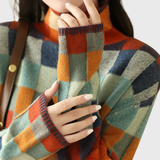 Rachele Color-Block Crew Neck Sweater for Women - Stylish & Cozy Knitwear