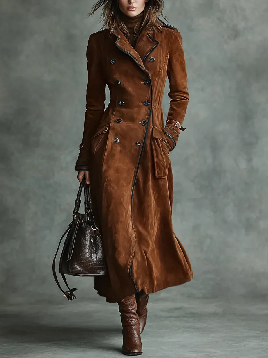 Women's double-breasted coat, view 1