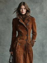 Women's double-breasted coat, view 4