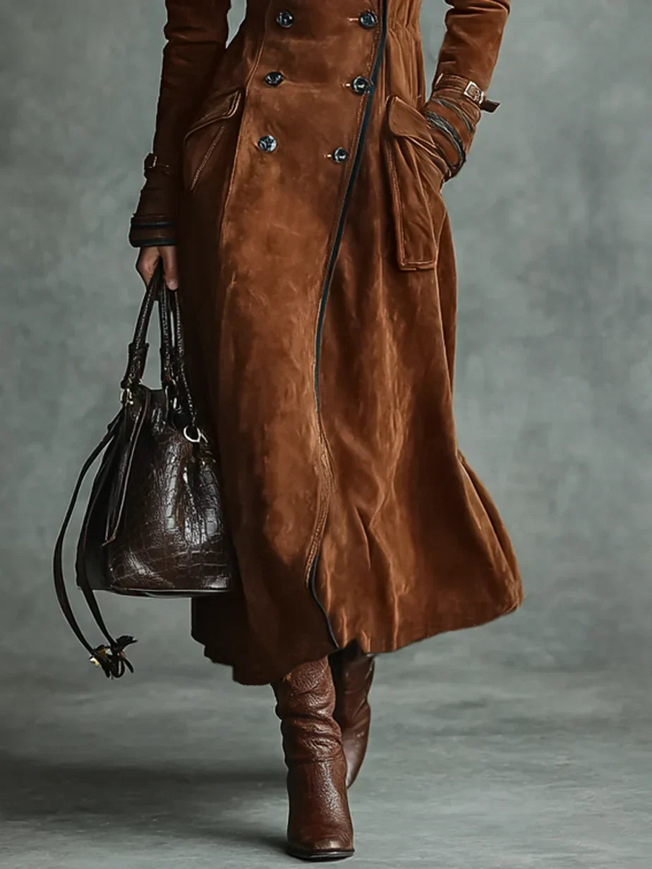 Women's double-breasted coat, view 5