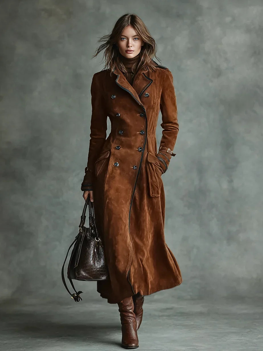 Women's double-breasted coat, view 6