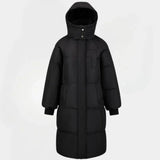 Women's hooded puffer jacket, view 1