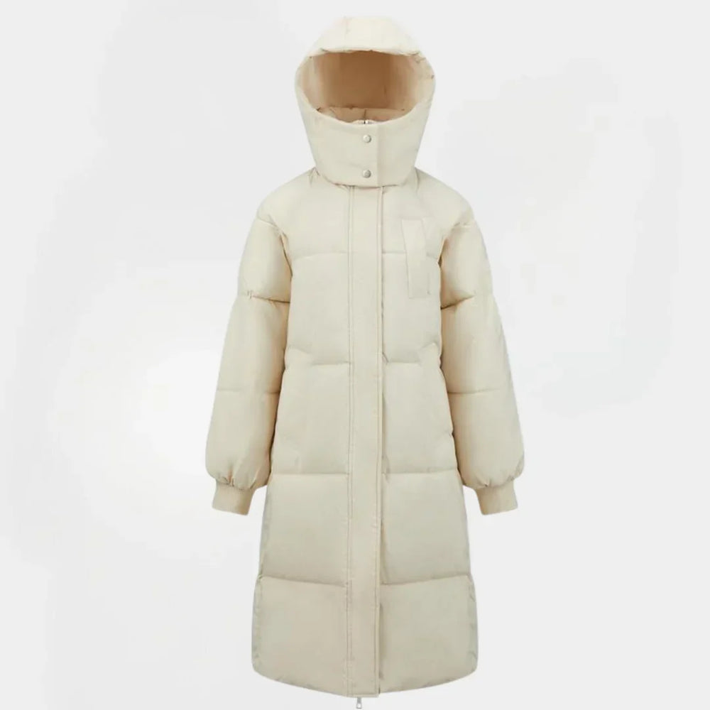 Women's hooded puffer jacket, view 2