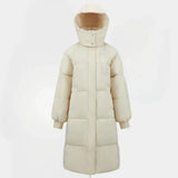 Women's hooded puffer jacket, view 2