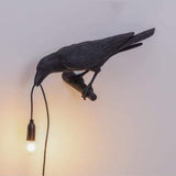 Raven Table Lamp – Artistic Sculpture, E12 Warm Light & Black/White Finish