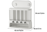 Multi-Compartment Kitchen Grain Storage Container | Airtight Pantry Organiser with Flip-Top Lid
