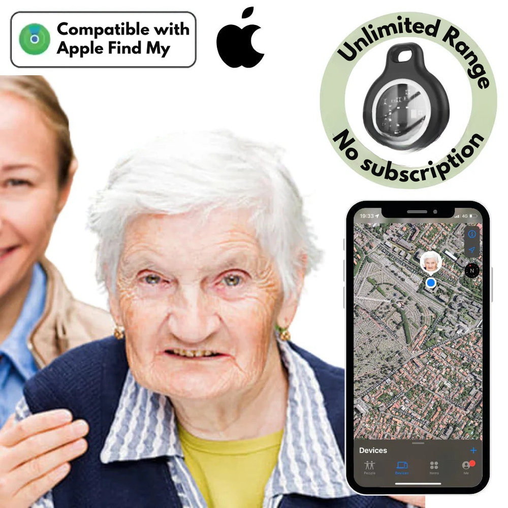 Waterproof Elderly GPS Locator - No Monthly Fees, Real-Time Tracking for Seniors