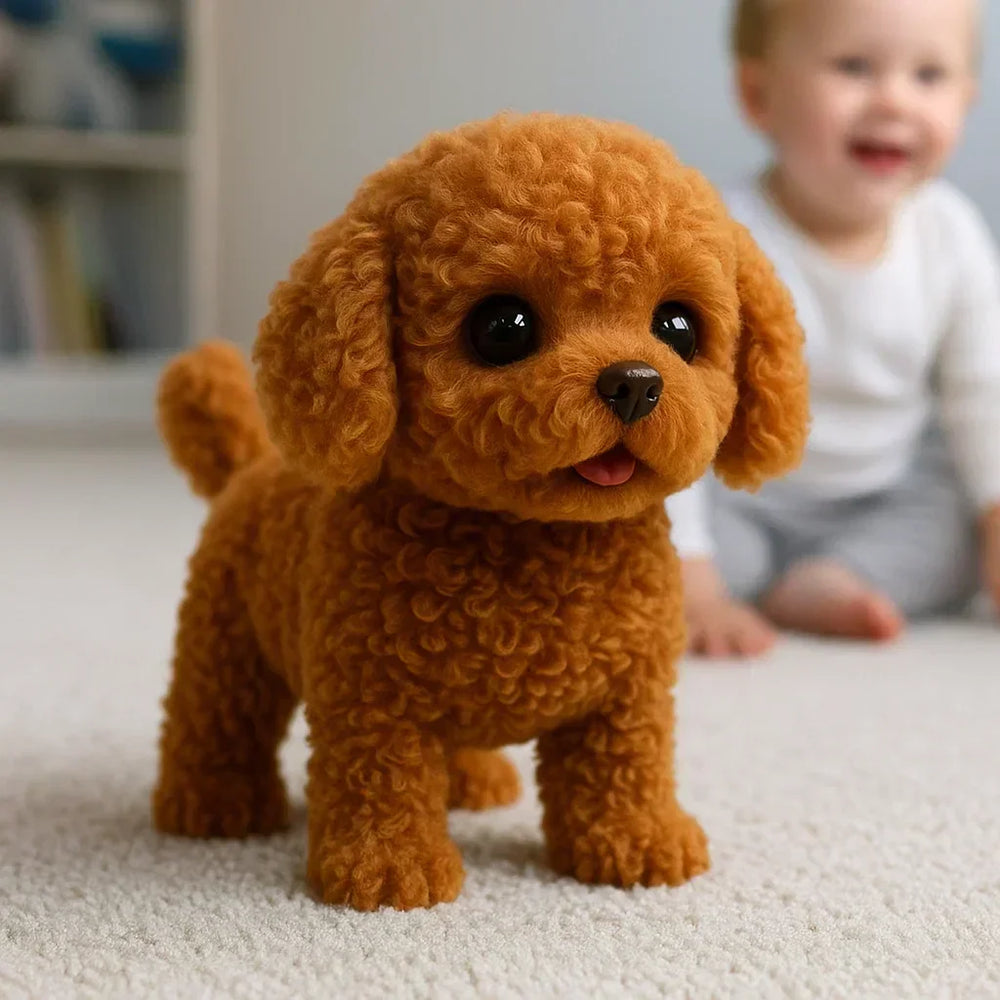 Realistic Interactive Plush Dog Toy | Soft, Animated Companion for Kids & Adults - Perfect for Playtime & Cuddles