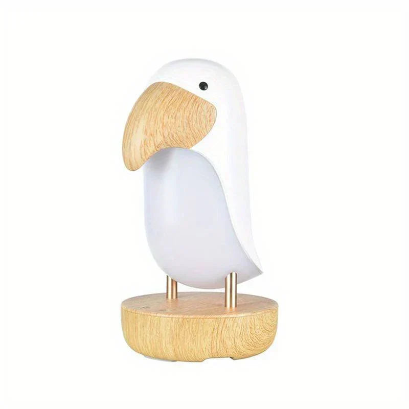 PeckLight Rechargeable Bird Night Light - Soothing LED Glow for Kids' Rooms & Nursery