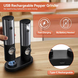 Enhanced Product Title: "Rechargeable Electric Salt and Pepper Mill Set - Adjustable Coarseness, Stainless Steel, Ergonomic Design" 

This title includes keywords that potential buyers might search for while also highlighting key features of the product.