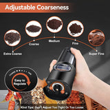 Enhanced Product Title: "Rechargeable Electric Salt and Pepper Mill Set - Adjustable Coarseness, Stainless Steel, Ergonomic Design" 

This title includes keywords that potential buyers might search for while also highlighting key features of the product.